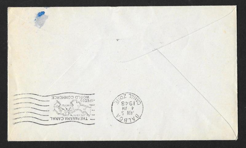 UNITED STATES First Flight Cover 1948 Houston to Balboa Canal Zone