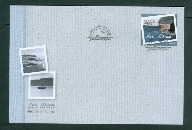 Aland. 2009 FDC. Cabin of Finland President.  Sc.# 293