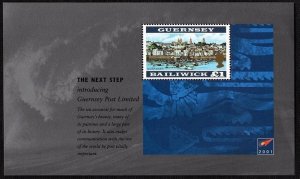 GUERNSEY- 2001  -  St Peter Port booklet pane £1 MNH sheet  # 749