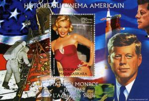 Madagascar 1999 JF.Kennedy Marilyn Monroe Astronaut s/s Perforated mnh.vf