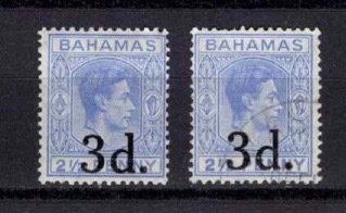 1940 Bahamas George VI Definitive Optd. 3d