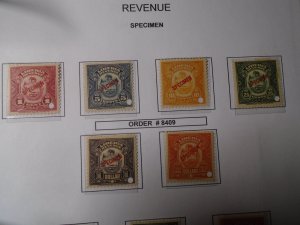 Liberia  #   Revenue Stamps  MNH  O/P  Specimen