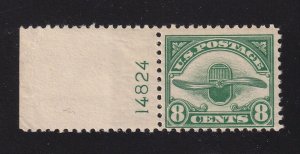 1923 Sc C4 AIRMAIL 8c MNH plate number single Hebert CV $150 (UA