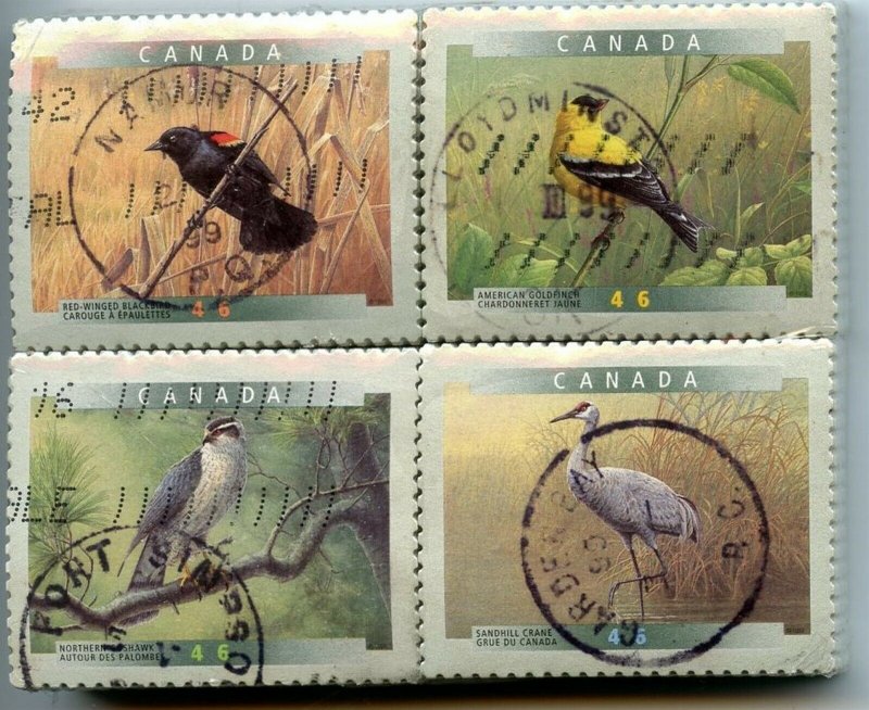 CANADA Sc#1774-7 46c 1999 Birds Self-Adhesive Wholesale Lot of 100 Sets Used