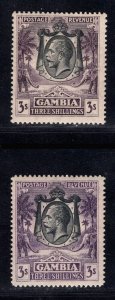 MOMEN: GAMBIA SG # 138-139 1922-29 MINT OG NH £307++ LOT #68840*