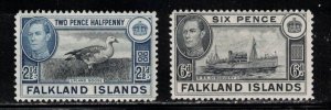 FALKLAND ISLANDS Scott # 101-2 MH - KGVI