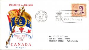 Canada 1967 FDC - Royal Visit Elizabeth The 2nd - Ottawa, Ont - J3933