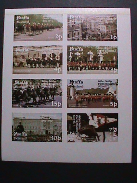 ​STAFA-SCOTLAND- 1977-SILVER JUBILEE-QUEEN ELIZABETH II IMPERF MNH-VERY FINE