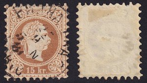 Austria - 1877 - Scott #38 - used - PRAHA PRAG PORIC pmk Czech Republic