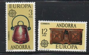 Andorra (Sp) Sc 92-93 1976 Europa stamp set mint NH