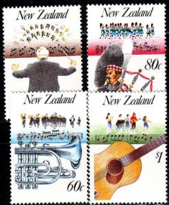 NEUSEELAND NEW ZEALAND [1986] MiNr 0974-77 ( **/mnh ) Musik