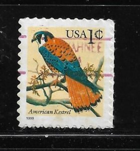 CA Precancels: Ahwahnee L-1 HS; Better Type CV $10; 1c 1999 Kestrel (SA) #3031