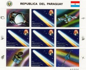 Paraguay 1986 Halley's Comet Shlt 5+4L MNH Mi # 3974 Kleinb.