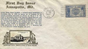 794 5c ANNAPOLIS - NAVY HEROES - Crosby cachet 22a