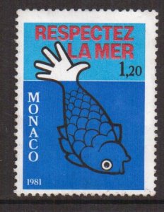 Monaco   #1286  used  1981   marine life preservation