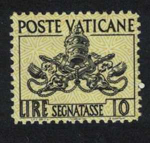 Vatican Postage Due State Arms 10l 1954 MNH SC#J13-J18 SG#D199-D204