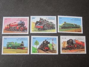 St Vincent 1998 Sc 2590-5 Train set MNH