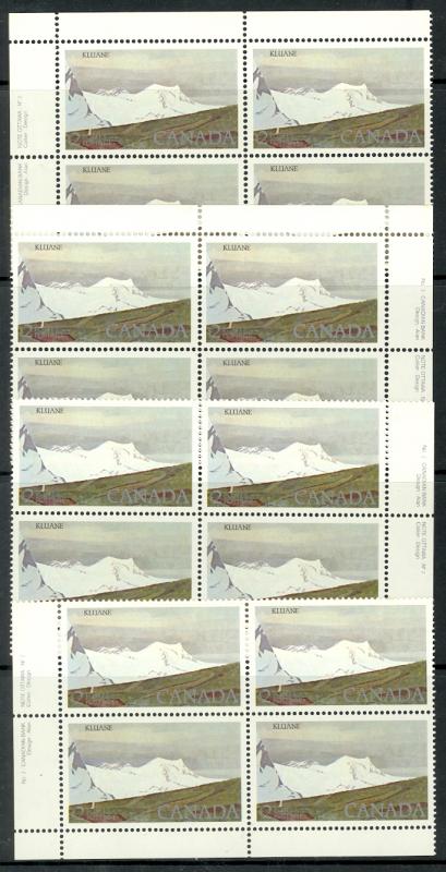 CANADA 1979 $2 KLUANE NATIONAL PARK Issue MATCHED POSITION PLATE BLKS Sc 727 MNH