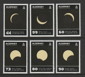 Alderney 2017 MNH Stamps Scott 578-583 Space Astronomy Sun Eclipse