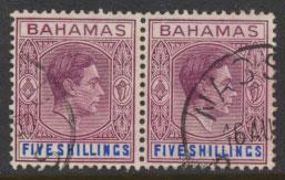 Bahamas SG 156b pair SC#112  Used 1938+ definitive wmk script