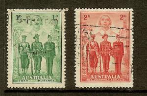 Australia, Scott #'s 184-85, Nurse&Military, Fine Ctr, Used 