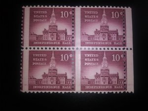 SCOTT # 1044  EFO MIS-PERFERATION INDEPENDENCE HALL GEM MINT NEVER HINGED !!