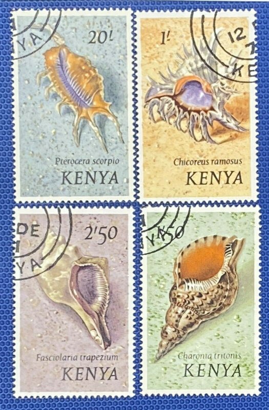 ZAYIX - 1971 - Kenya - #45-47, 50 - Used - Marine Life - Shells