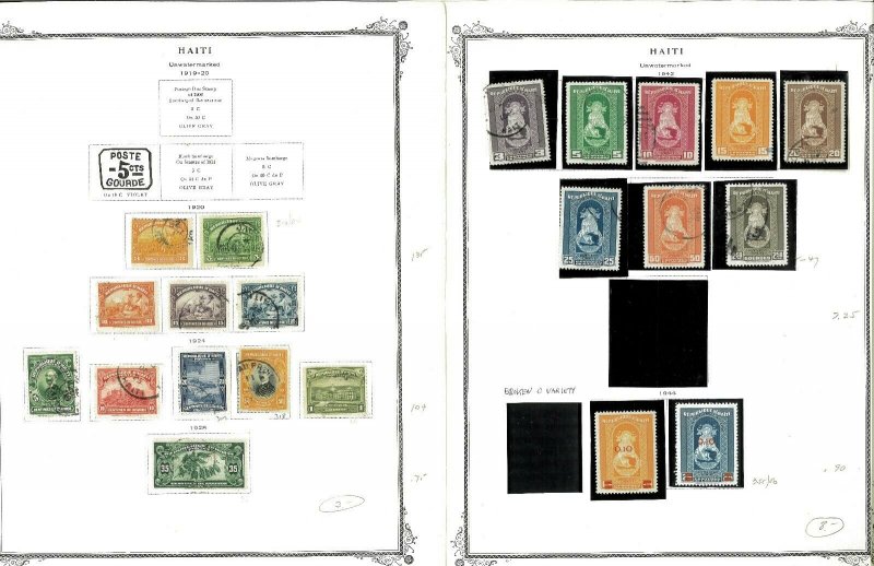 Haiti 1906-1970 M, CTO & U Hinged & in Mounts on Scott Specialty Pages