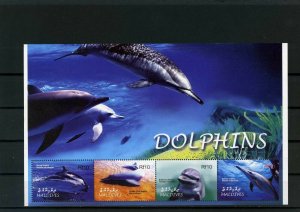 MALDIVES 2004 MARINE LIFE/DOLPHINS SHEET OF 4 STAMPS MNH
