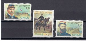 CHILE #568-70 MINT, VF, NH