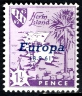 1961 Cinderella Herm Island Europa Overprints Set/6 MNH