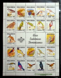 DOMINICAN REP. Sc 1240 NH MINISHEET OF 1996 - BIRDS - (CT5)