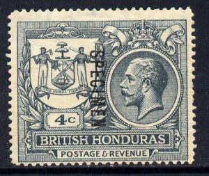 British Honduras 1922-33 KG5 4c slate (Peace omitted) ove...