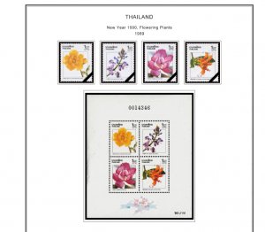 COLOR PRINTED THAILAND 1971-1999 STAMP ALBUM PAGES (245 illustrated pages)