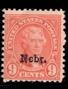 MOMEN: US STAMPS #678 9c NEBR MINT OG H LOT #84312-22