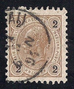 Austria #52 5 KR Franz Josef used F-VF