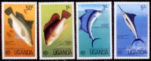 Uganda 1977 SC# 159-62 Fish MNH-OG E48