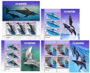 C A R - 2023 - Dolphins - Perf 4 Min Sheets  - Mint Never Hinged