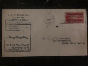 1935 Habana Cuba First Flight Airmail cover FFC to Miami FL USA