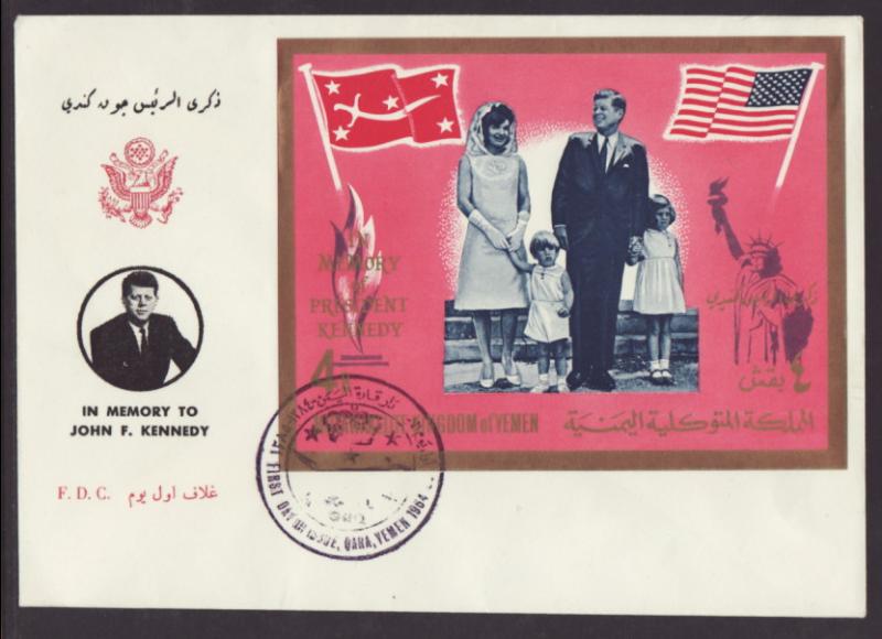 Yemen MI 16B Kennedy U/A FDC