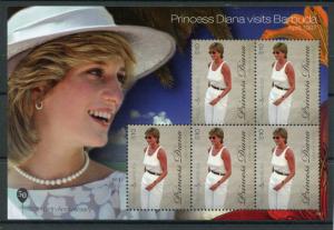 Antigua & Barbuda 2011 MNH Princess Diana Visits 5v M/S II Royalty Stamps