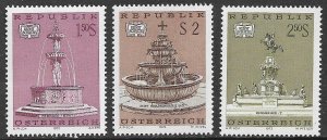 AUSTRIA 1972 Fountains Set Sc 916-918 MNH