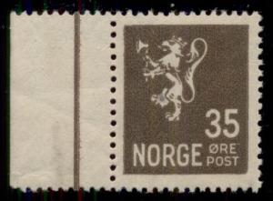 NORWAY #123 (142) 35ore Lion, og, NH, VF, Facit $385.00