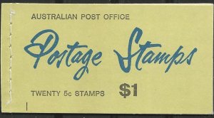 Australia  # 399a QE II 5c Surcharge Complete $1 Booklet  4 panes  (1)  Mint NH