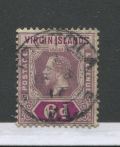 British Virgin Islands KGV 1913 6d used