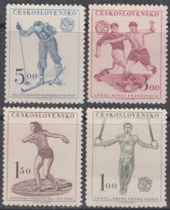 CZECHOSLOVAKIA Sc# 466-9  CPL MNH  SET - 9th CONGRESS CZECH SPORTS FEDERATION