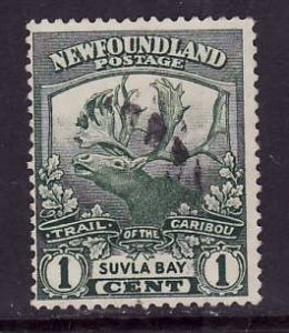 Newfoundland-Sc#115-used 1c green Suvla Bay -1919-id#14-