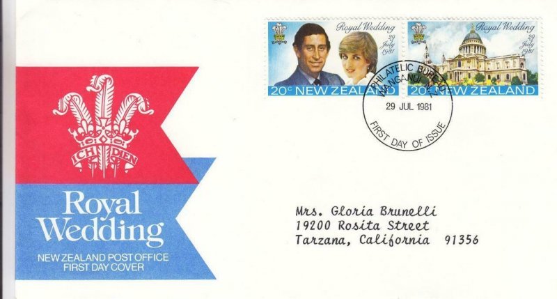 1981, New Zealand: Royal Wedding, FDC (D7788)