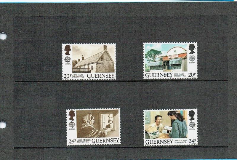 GUERNSEY 1990 - EUROPA POST OFFICE BUILDINGS PRESENTATION PACK (SG486/489)