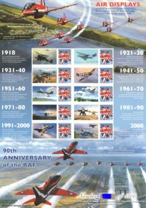 BC-146 History of Britain 21 2008 Air displays no.672 sheet U/M